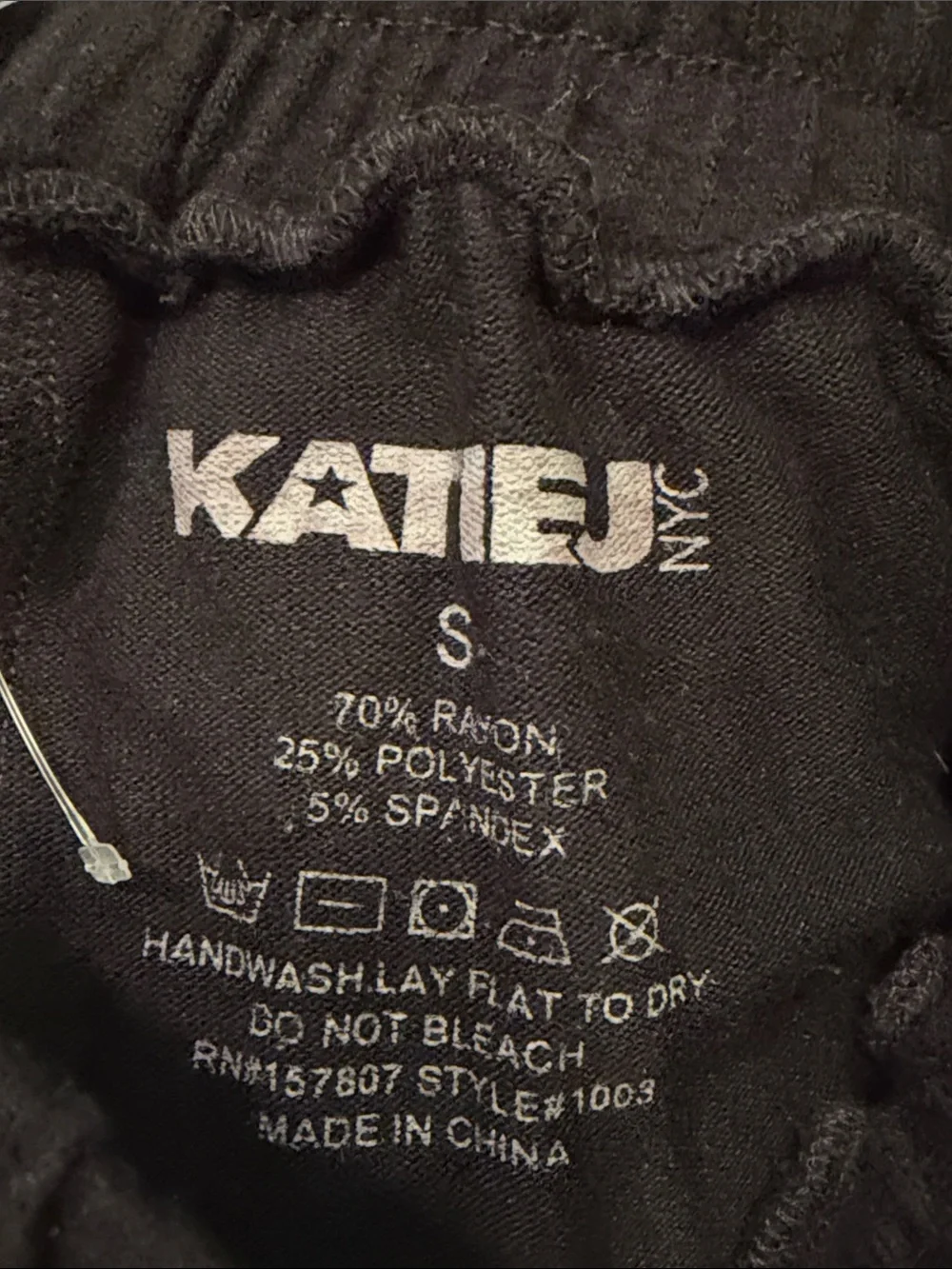 KatieJ NYC Girls Black Wide Leg Jogger Pants Size S